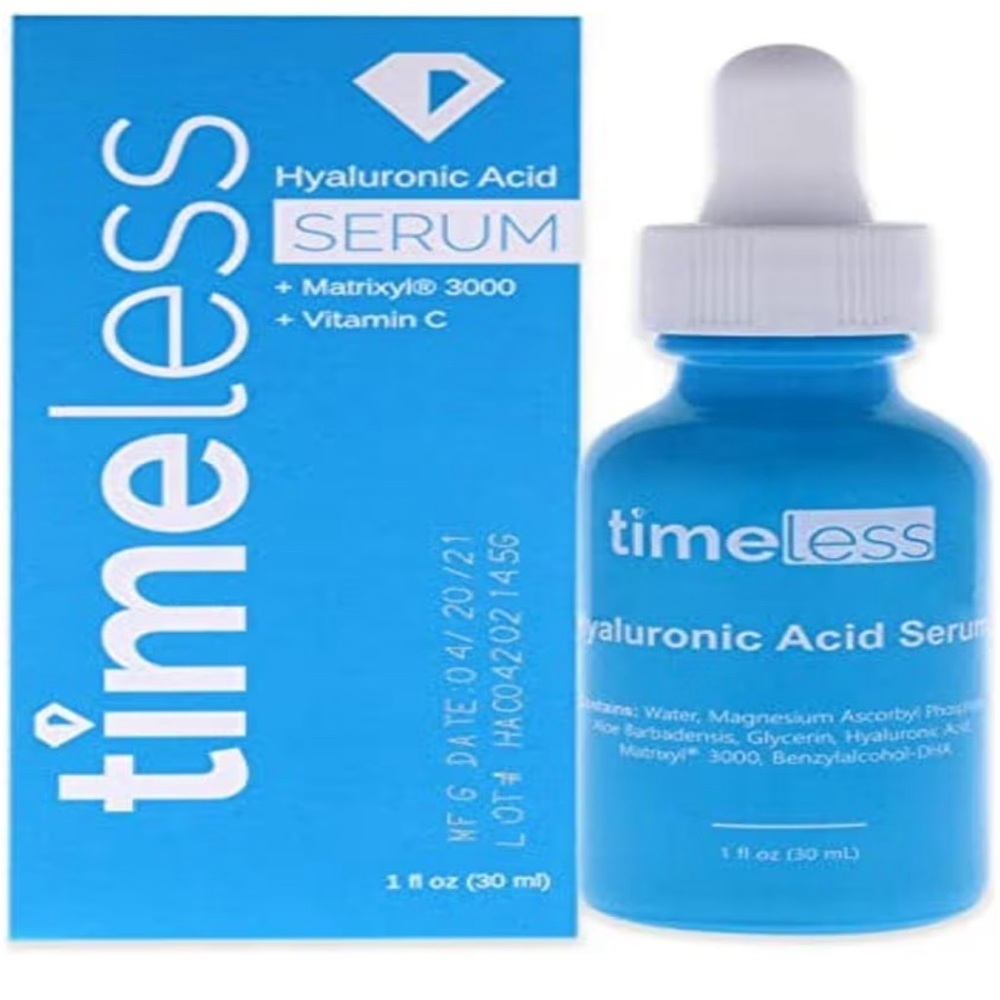 NWT, Timeless Skin Care Hyaluronic Acid Vitamin C Serum 1 oz Unisex, (30mL)
